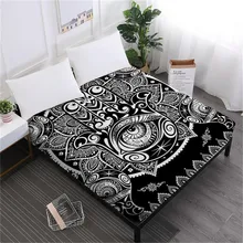 Boho Hamsa Hand Sheet Colorful Mandala Fitted Sheet Tie Dyeing Elephant Beddding King Queen Deep Pocket Sheets Home Decor Boho Hamsa Hand Sheet Colorful Mandala Fitted Sheet Tie Dyeing Elephant Beddding King Queen Deep Pocket Sheets Home Decor