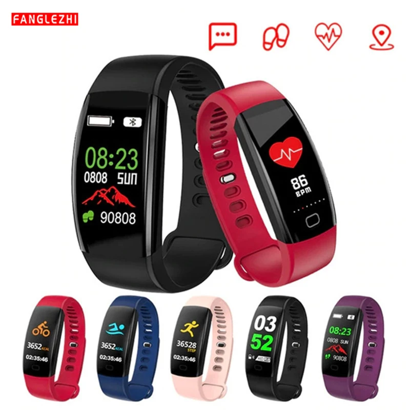 

F64HR Fitness Bracelet IP68 Waterproof Heart Rate Sports Steps Sleep Monitoring Smart Bluetooth Bracelet For android ios