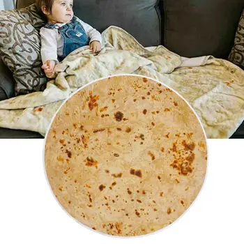 

Round Mexico Burrito Carpet Thickened Kids Tapestry Mat Blanket Bedding Articles