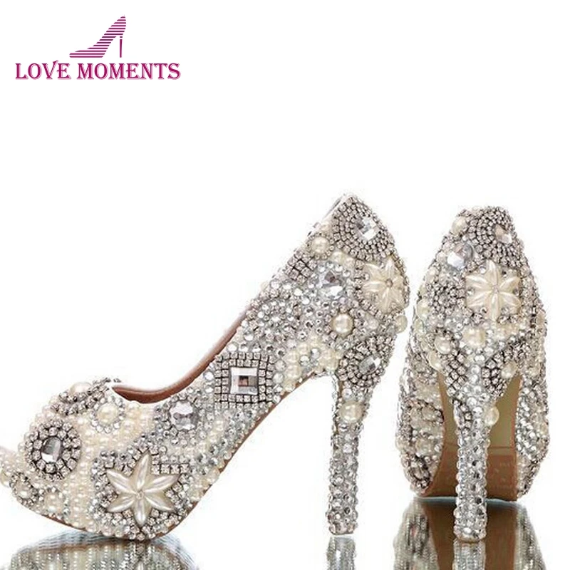 

Gorgeous Peep Toe Wedding Party Shoes Bridal Reception Shoes Lady Party Prom High Heels Custom Made Formal Dress Shoes