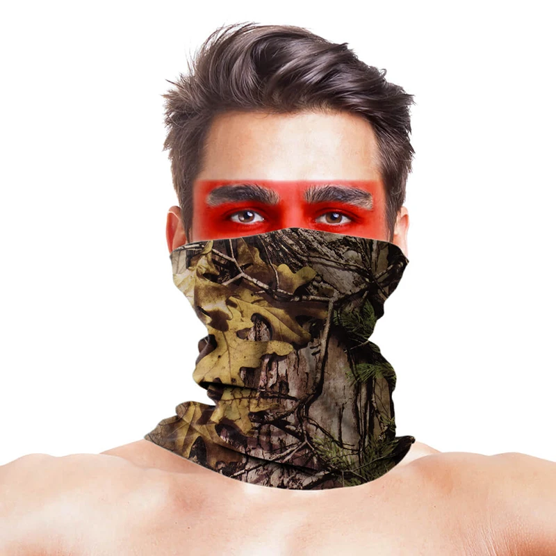 

High-Jump Maple Leaf Hunting Bandana Scarves Polyester Anti UV Half Face Mask Bandana Tactical Military Wear Hunting Accessories
