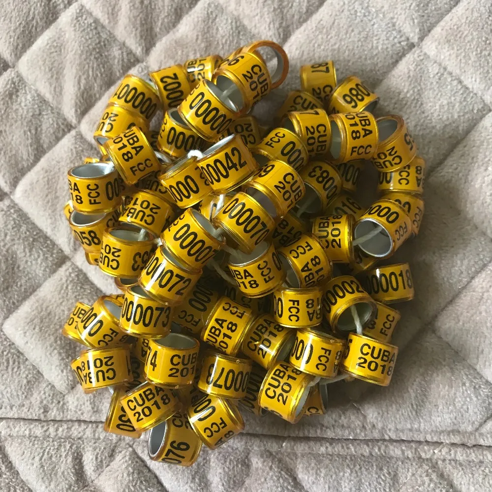 10 мм Внутреннее кольцо Размер FCC кольца для голубей птица кольцо 1000 шт./лот