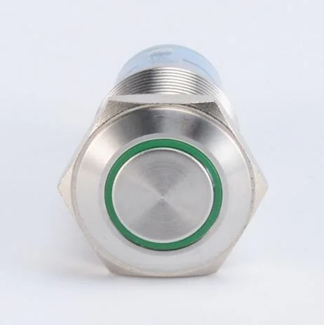 

GQ16F-11E 16mm 12V Ring Light Blue LED Momentary Push Button Switch