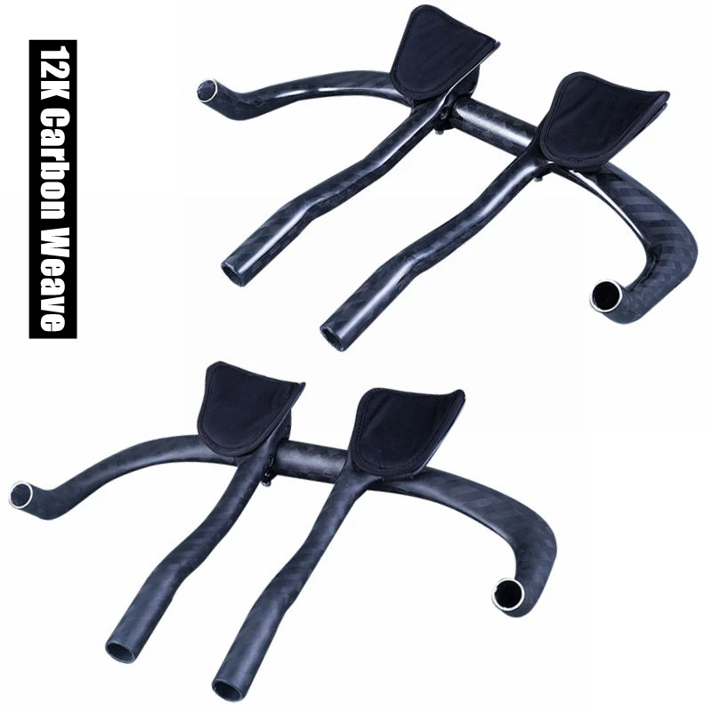 Aero bar Rest Handlebar set Full Carbon MTB Road Bike TT Base 31.8 Bullhorn Bar