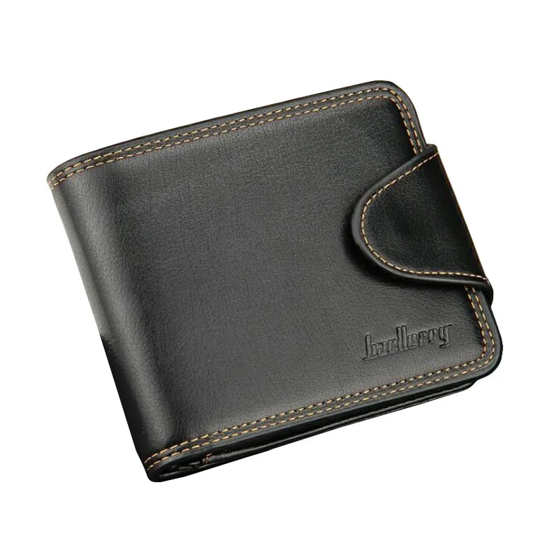 

with Hidden Slot Trifold Men Wallet High Quality Leather Men Wallets Zipper Coin Pocket Card Photo Holder Euro Style Vintage Bag
