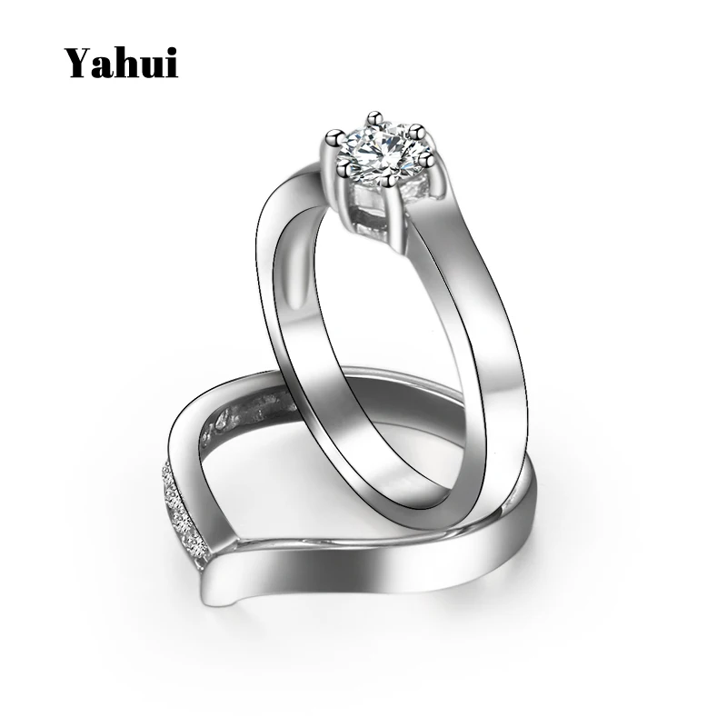 

YaHui stainless stee wedding rings for women simple high quality ring high quality female couple rings jewelry accessories