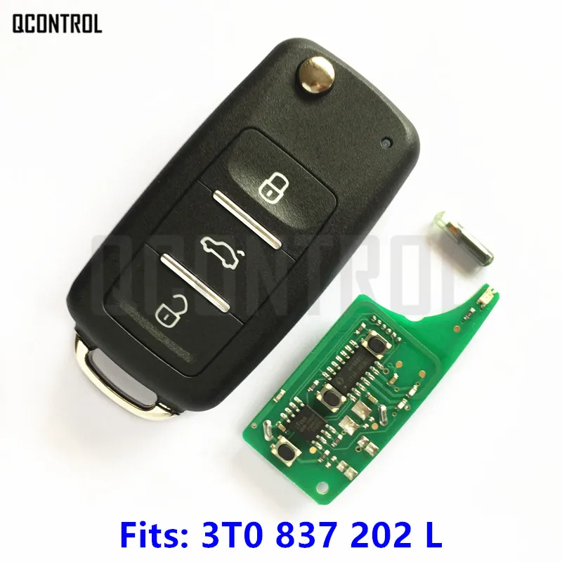 QCONTROL 3BT дистанционный ключ для SKODA Auto Citigo/Fabia/Octavia/Rapid/Roomster/Superb/Yeti с чипом ID48 3T0837202L |
