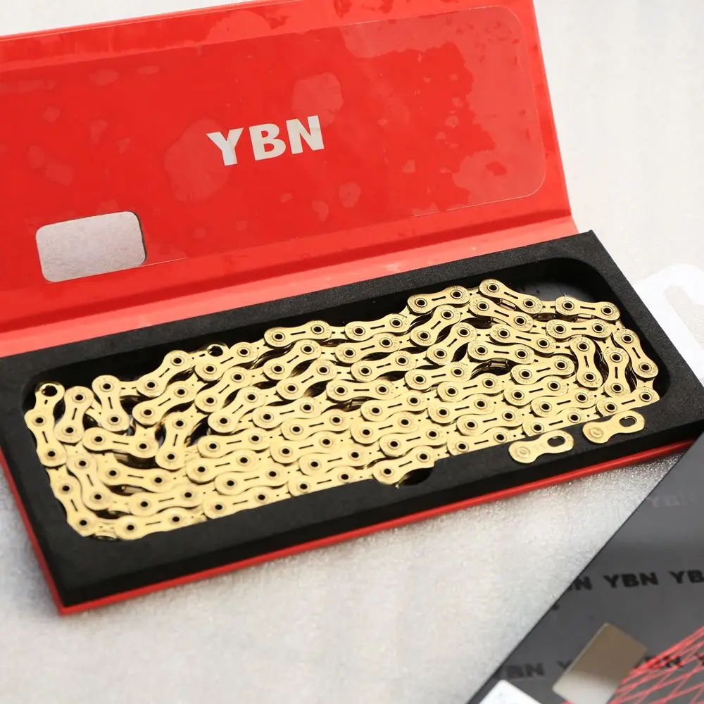 YBN GOLD Касим 11 скоростей цепи 116 звеньев шириной 5,5 мм с двумя многоразовыми QRS Master