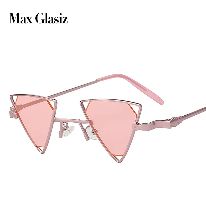 

2018 Brand Designer Steampunk Unique Sun Glasses Men Triangle Shades Women Small Sunglasses Retro Vintage Eyewear UV400