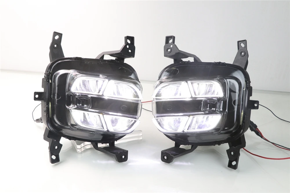 Car Flashing 2pcs LED For Kia sportage KX5 Daytime Running Light DRL LED Day Light Front Bumper Head Fog Lamp White