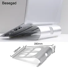 Besegad эргономичная алюминиевая охлаждающая подставка для ноутбука кронштейн держатель для планшета для Macbook Air Pro Chromebook lenovo samsung Ноутбуки