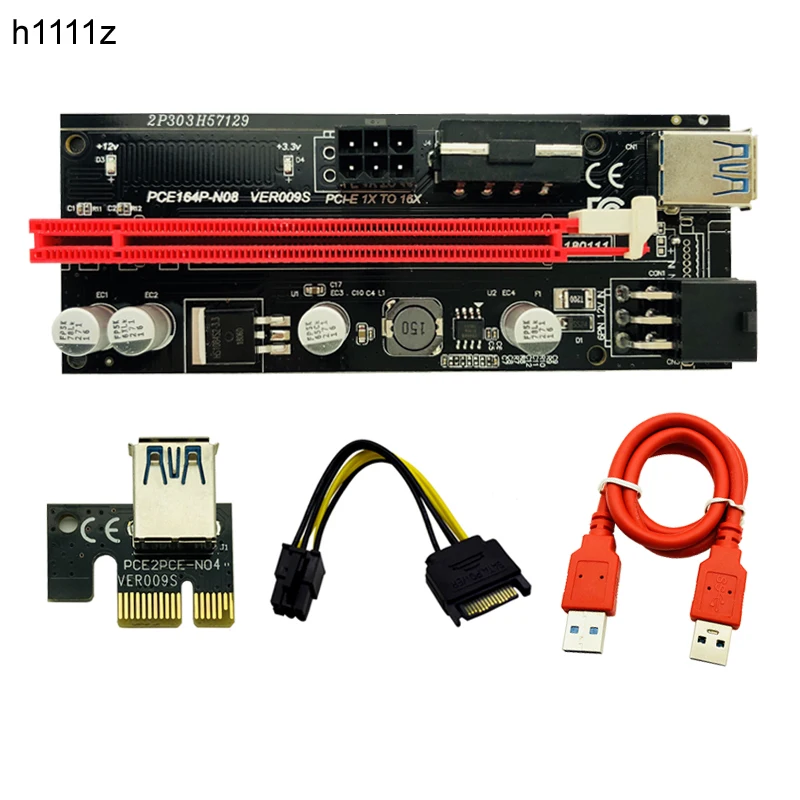 50 шт. VER 009S Райзер PCI E 1X до 16X LER карта расширения Express адаптер USB 3 0 кабель питания