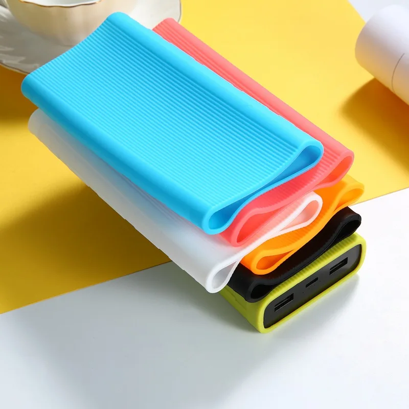 

For Xiaomi Power Bank 3 20000mAh Rubber Cover Silicone Case Pouch Colorful Powerbank Protector case Scratchproof Skin