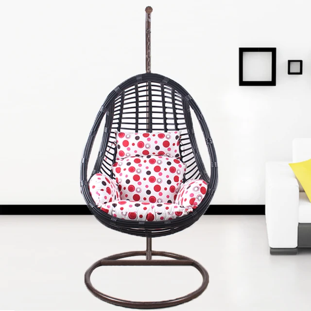 Us 599 5 Egg Shaped Hollow Hanging Chair Rattan Chairs Wrought Iron Balcony Outdoor Indoor Adult Swing Basket Shook His In Hanging Baskets From Home