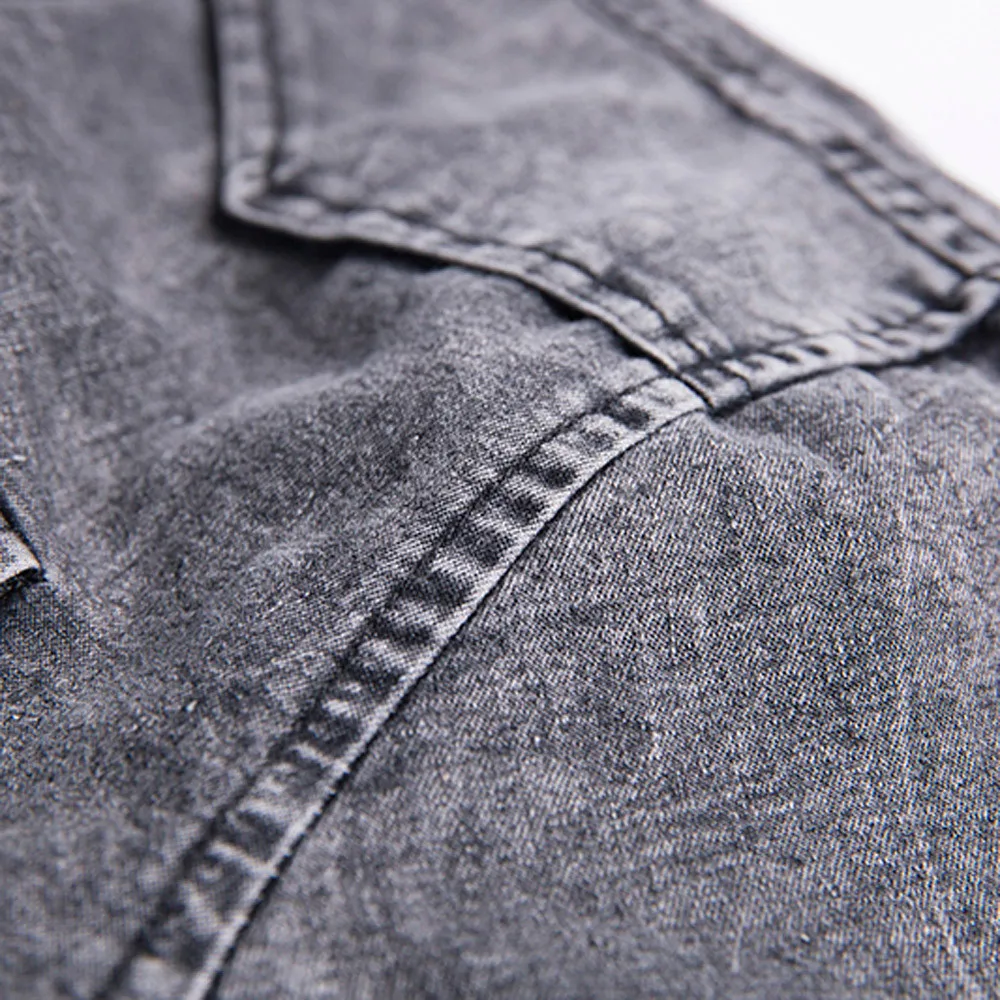 Джинсовая рубашка мужская повседневное Slim Fit кнопка рубашка с карманом блузка для мужчин camisa социальной короткий рукав топы