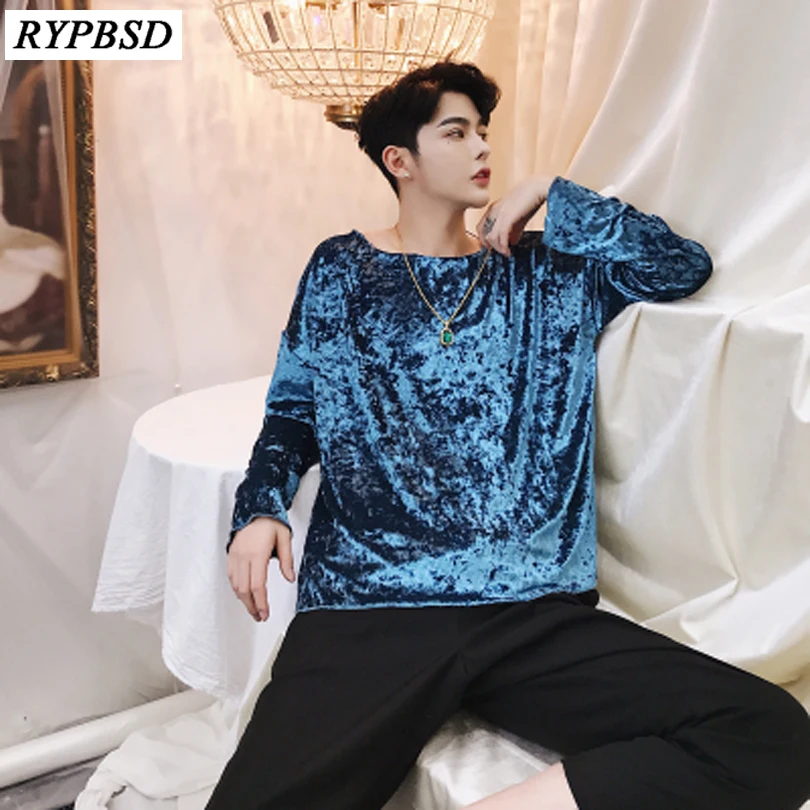 Women's Velvet Dresses + FREE SHIPPING | Clothing | High Neck Solid Velvet Long Sleeve T-Shirt