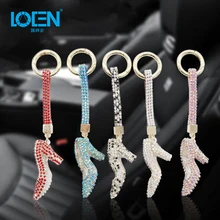 LOEN/туфли на высоком каблуке; роскошные стразы с кристаллами и бриллиантами; орнамент; подвесной брелок с кольцом; брелок для ключей; украшение интерьера для BMW