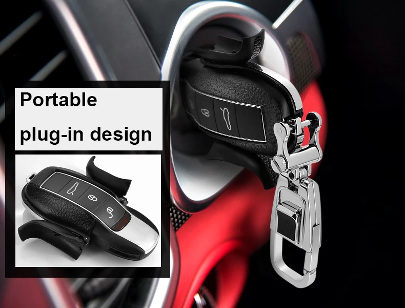 Couro de Vaca + Abs Chave do Carro Escudo para Porsche Chave para Porsche Shinman Case Proteger Macan Cayenne 911 Panamera 4s 5 chave do carro proteger escudo para porsche
