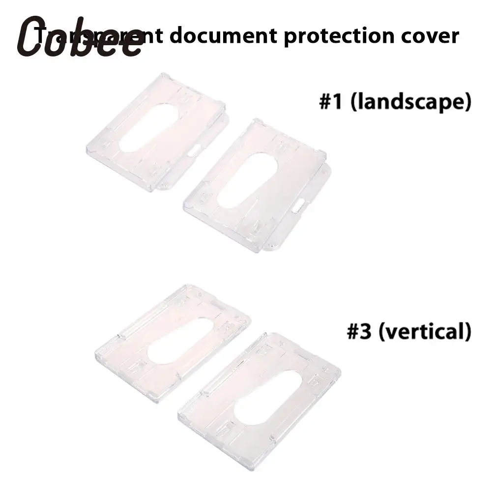 

Premium ID Card Cover Case Transparent ID Card Holder Card Sleeve Portable ID Card Protector Business