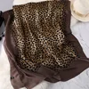 2023 Luxury Women Ombre Leopard Dot Natural Silk Scarf Lady Fashion Print Shawls and Wraps Pashmina Foulards Bandana Hijab Snood 4