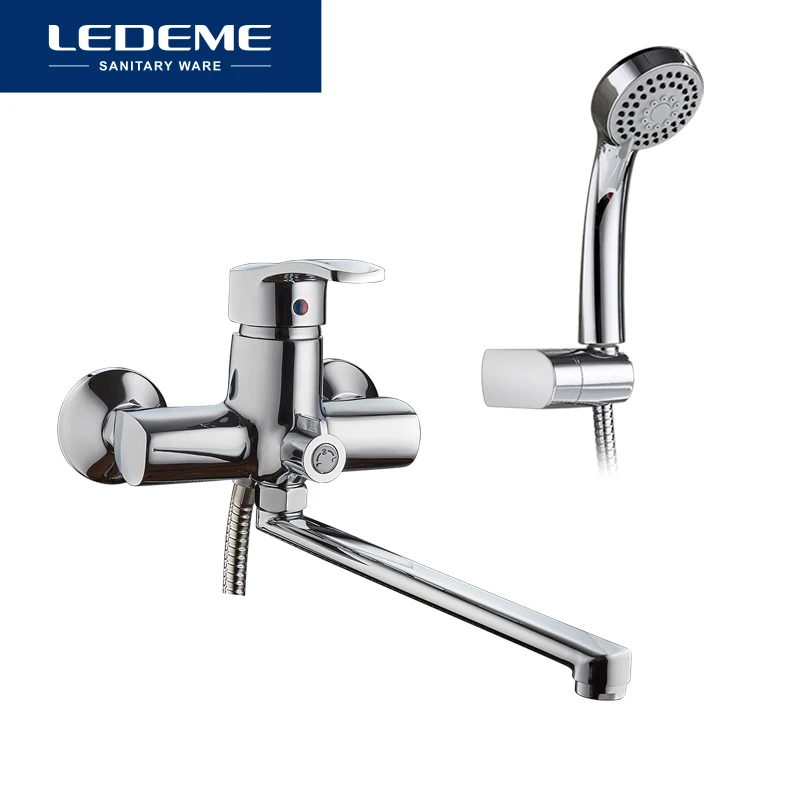 LEDEME Modern Bathtub Faucets Wall Mounted Cold