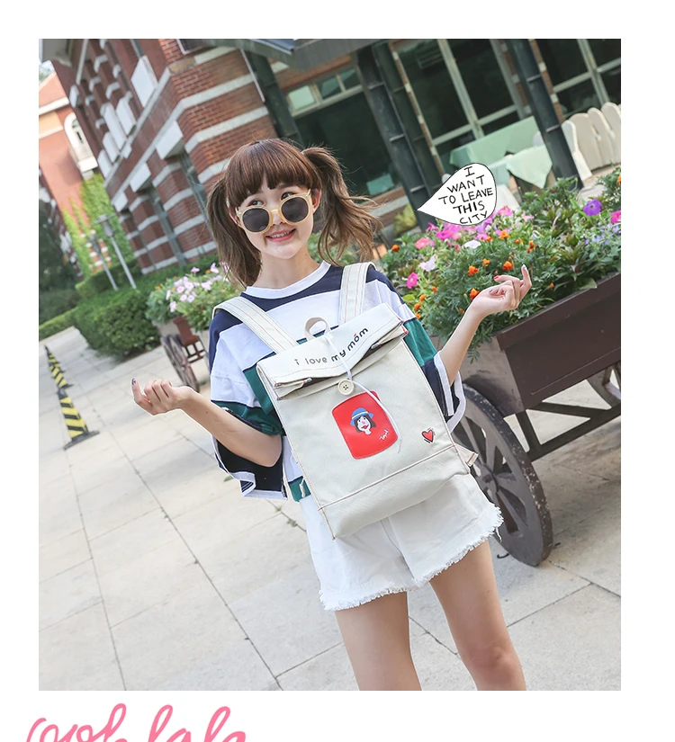 Korean Style Canvas Cartoon Printing Backpack Women School Bags For Teenage Girls Cute Bookbags Vintage Laptop Backpacks Female bookbags-for-girls : image Korean Style Canvas Cartoon Printing Backpack Women School Bags For Teenage Girls Cute Bookbags Vintage Laptop Backpacks Female bookbags-for-girls
