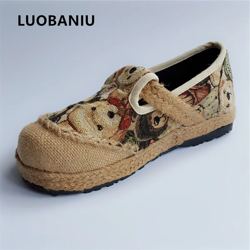 

women fisherman sandals Hemp summer comfortable breathable handmade woman shoes chaussure femme 2018 new