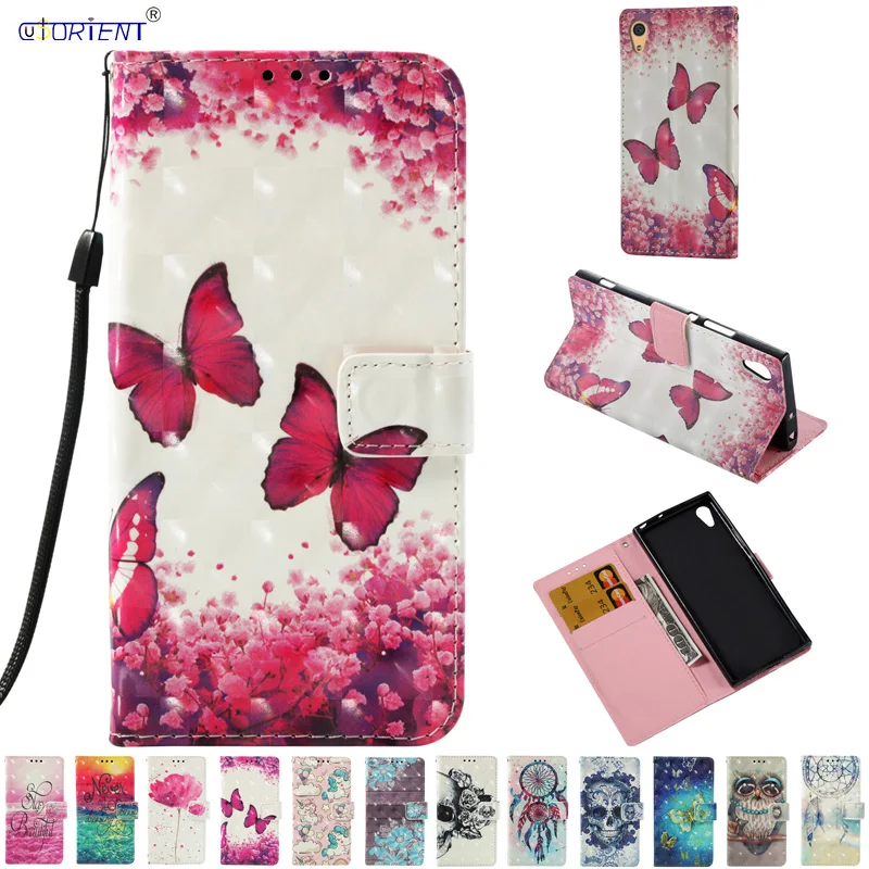 

Flip Case for Sony Xperia XA1 Dual G3116 G3112 G3121 Fashion 3D Painted Phone Leather Cover for Sony Xperia XA 1 G 3116 3121 Bag