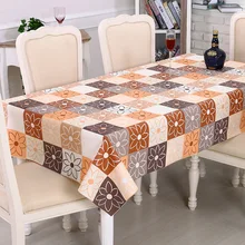 PVC Waterproof Table Cloth rectangle 2017 Oilproof Flowers dining Tablecloth Decoration Elegant kitchen Table Covers For Hotel