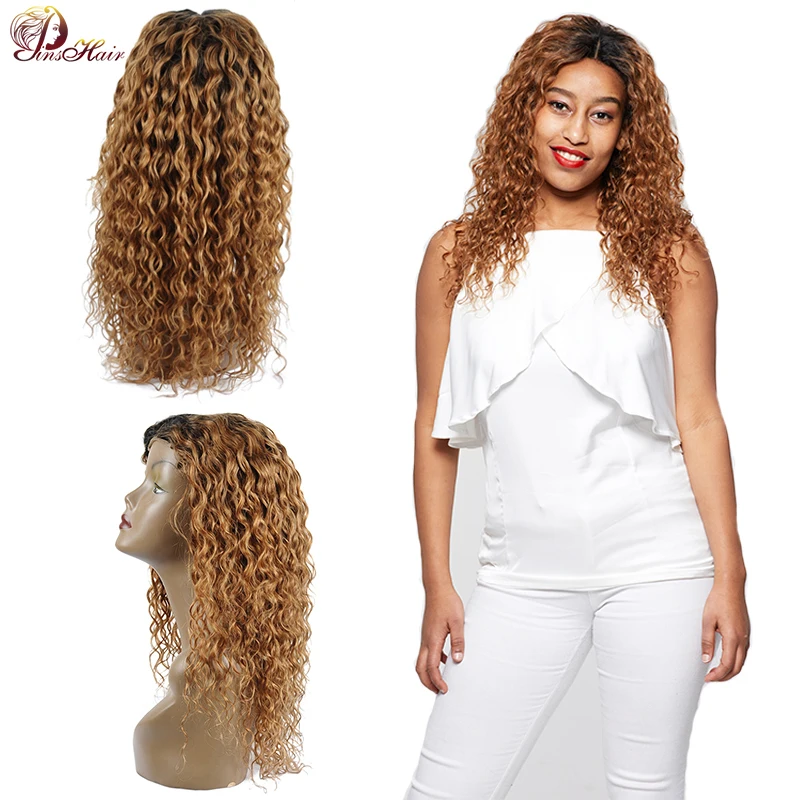 

1B 30 Water Wave Wig Blonde Human Hair Lace Front Wigs For Black 150 Density Women Peruvian Hair Wigs 4*4 Closure Thick Remy Wig