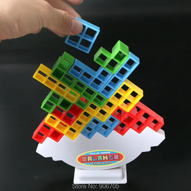 Pile of towers Balance Stacking Game Building Blocks,Push the tower