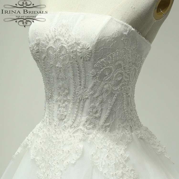 Vestido de novia кружева с открытыми плечами аппликация бисером свадебное платье узоры