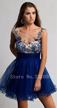 Sexy Scalloped Short Abendkleid Short Mini Organza Günstige Short Prom Kleid Kristall Ballkleid Sicke Cocktailkleid