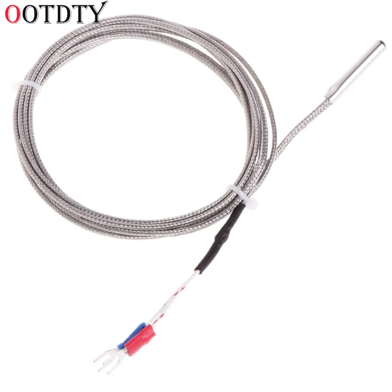 

OOTDTY 2m K-Type Thermocouple Temperature Sensor 0-600 Celsius 5*30mm Probe Stainless Steel