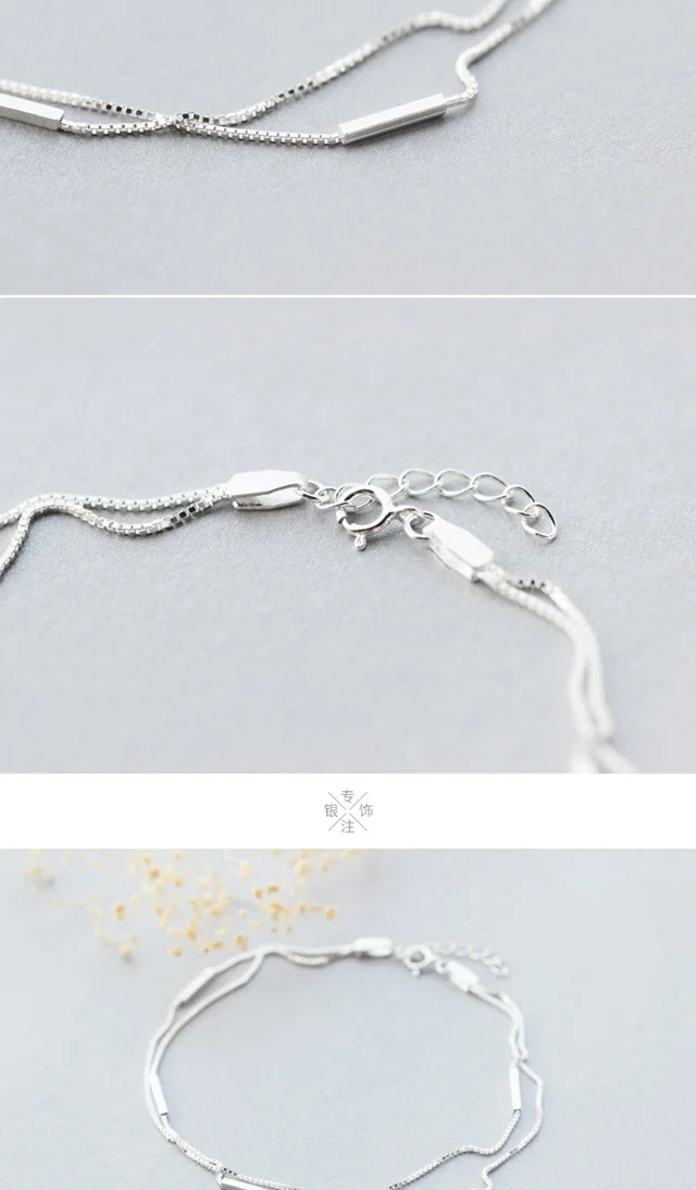Trustdavis 925 пробы серебряные модные милые двухслойные браслеты для женщин подарок на день Святого Валентина День рождения ювелирные изделия DS776