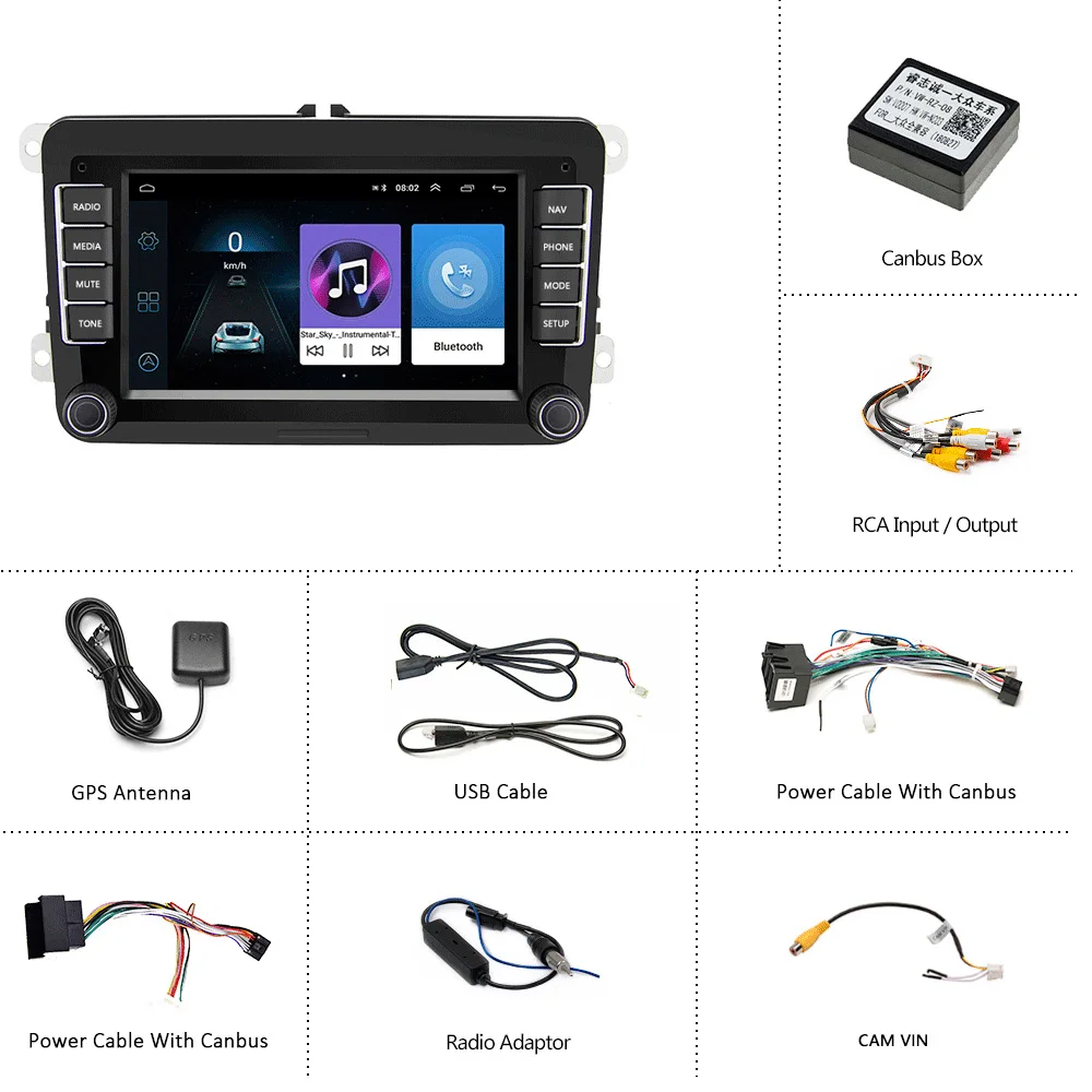 Podofo " Android автомобильный мультимедийный плеер 2 Din wifi gps навигация Авторадио для Skoda VW Passat B6 Polo Golf 4 5 Touran Seat FM