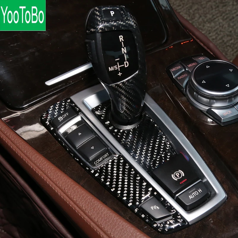 Для BMW F07 F10 F25 F26 углеродное волокно установка автомобильная панель переключения