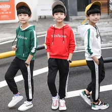Autumn Spring Kids Clothes Big Boys Clothing Set 2pcs Boys Tracksuit Children Casual Hooded Sweatshirt+Pants Boy Autumn Spring Kids Clothes Big Boys Clothing Set 2pcs Boys Tracksuit Children Casual Hooded Sweatshirt+Pants Boy