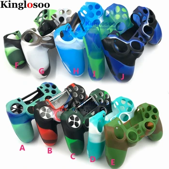 

Camouflage Silicone Gel Cover Skin Rubber protective case for Playstation 4 PS4 Pro Slim Controller 10 Colors