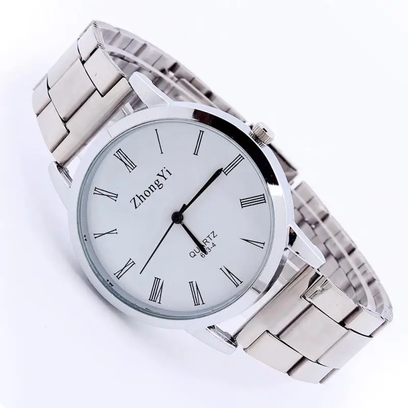 

Fashion Unisex Couple Stainless Steel Band Watch Analog Quartz Alloy Wrist Watches Ladies' Gifts Relogio Feminino Hot Sale #E