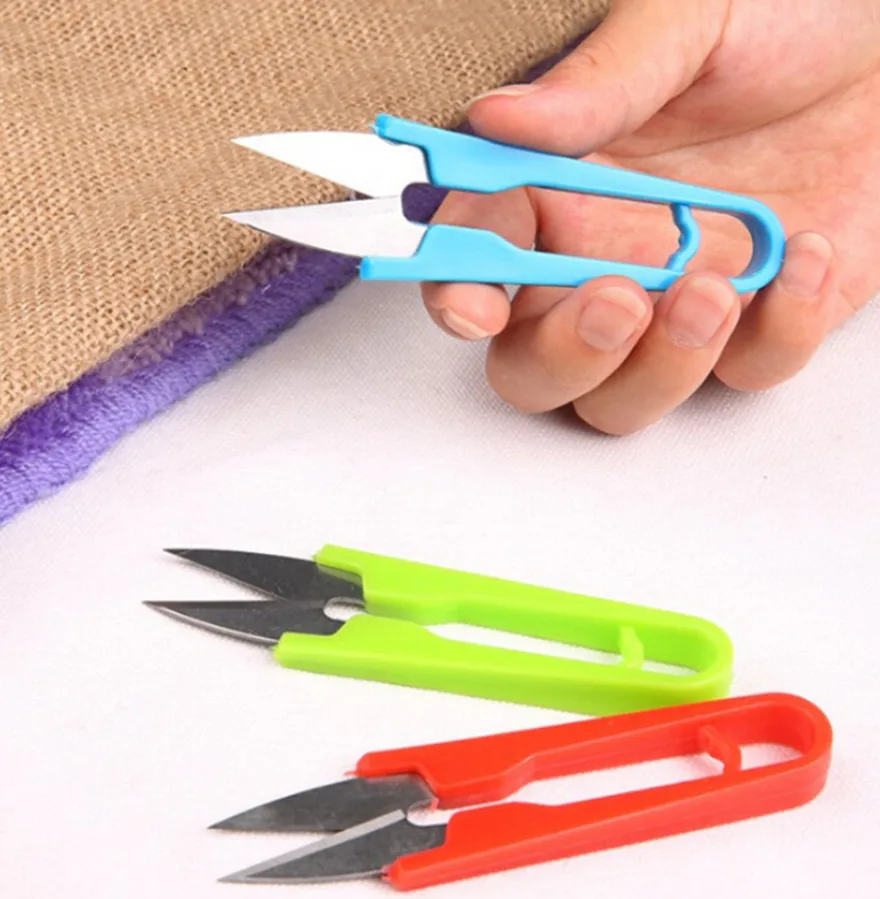 

1Pc Plastic Handle Sewing Snip Thread Cutter Scissors Cross Stitch Tool