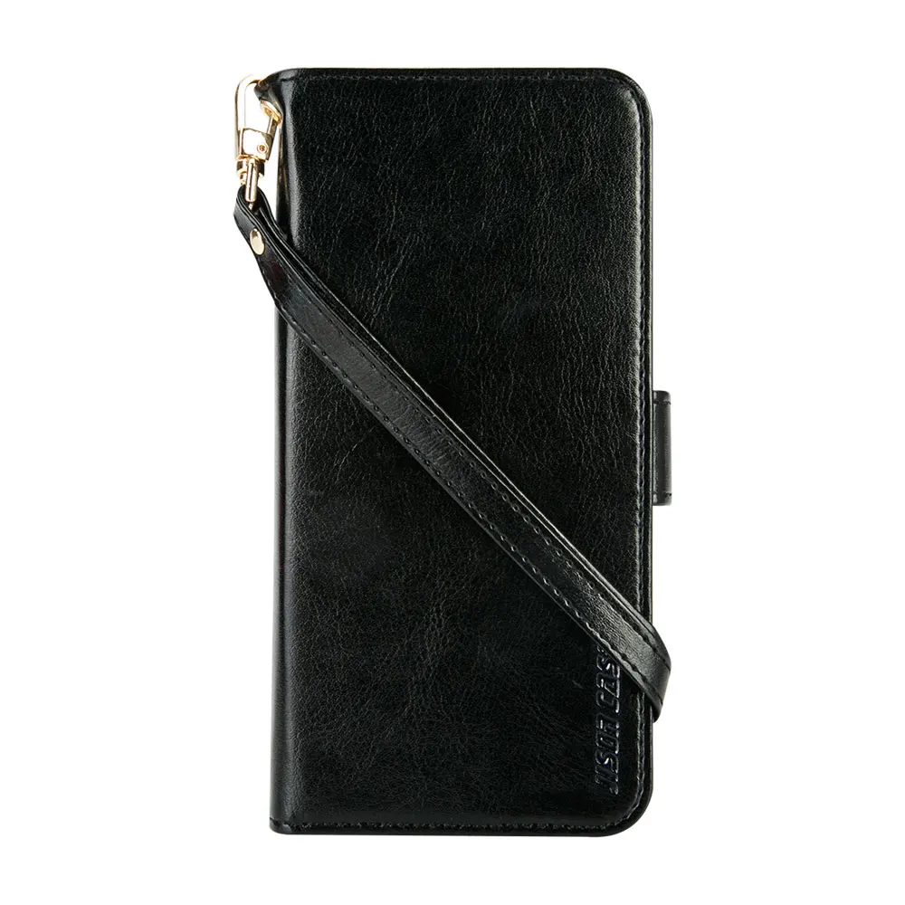 Jisoncase Чехол-кошелек для samsung Galaxy S8 из искусственной кожи съемный магнитный чехол s рукав Бизнес-чехол для samsung S8 5,8" - Цвет: Black