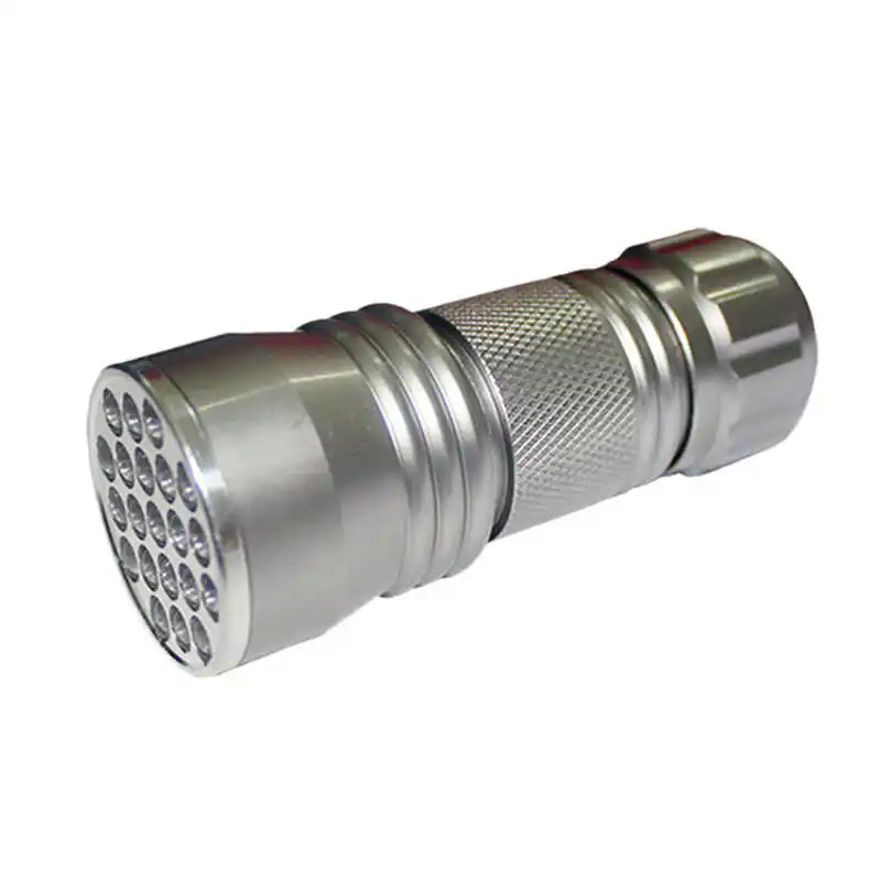SUPER BRIGHT powerful led flashlight 21 LED UV Multifunction Mini Aluminum Ultra VioletI Flashlight BY AAA BATTERY #3S28 (5)