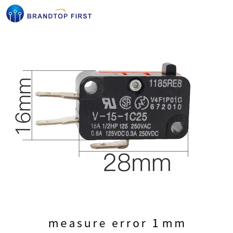 V-151-1C25/V-152-1C25/V-153-1C25/V-154-1C25/V-155-1C25/V-156-1C25/V-15-1C25/V-15-1B5 Momentary Micro Limit Switch dimmable light switch Wall Switches