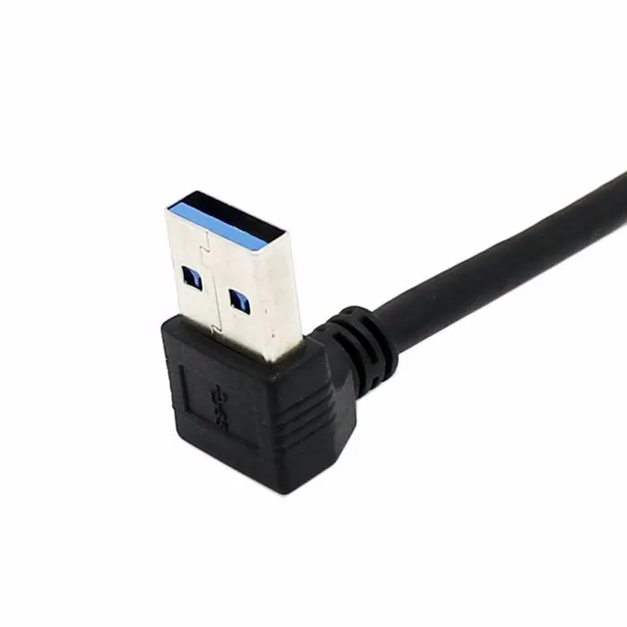 Черный Угловой 90 градусов USB 3 0 Микро 10Pin правый угловой кабель 20 см для жесткого