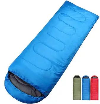 

Upgrade 3 color 5-15 degree Envelope style cotton filling sleeping bag for hiking camping bivvy hunting fishing free shipping