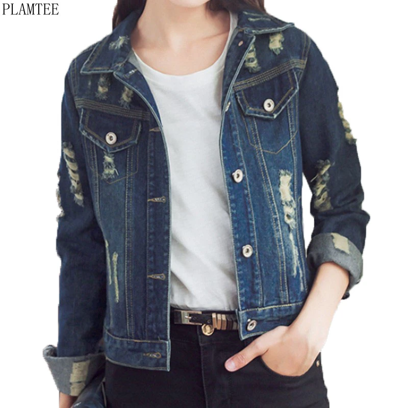 casaco jeans rasgado