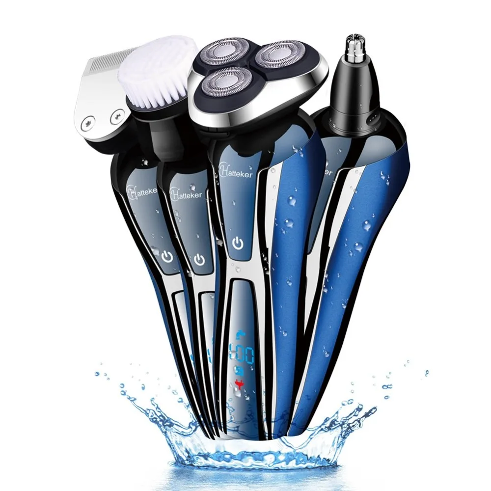 

4in1 rotary electric shaver facial electric razor for men male beard wet dry shaving machine head usb rechargeable grooming kit