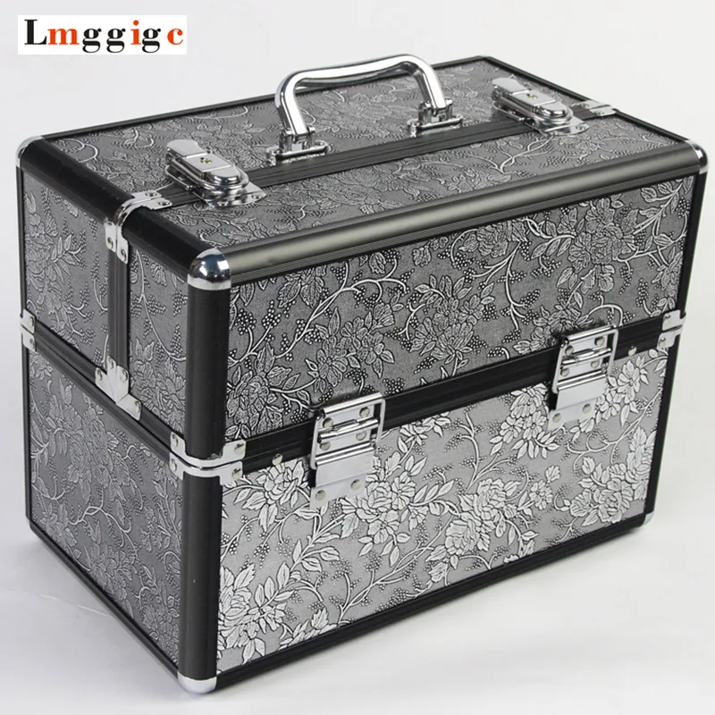 

NEW Cosmetic Bag,Make-up Toolbox,Makeup Nails Tools Bags,Wowen masquerade Box,Beauty Case,Multilayer package