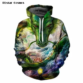 

PLstar Cosmos Summon God Dragon 3D Printed Hoodies Men Anime Sweatshirt Dragon Ball Z Hooded Sweats Tops Harajuku Style Pullover
